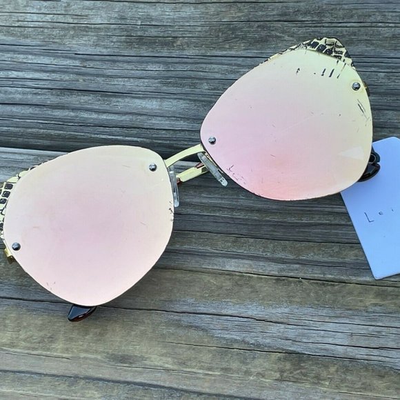 Leith Accessories - Leith Sunglasses Women Sunglasses UV Protect Gold Plated Cat Eyes Mirror Lenses